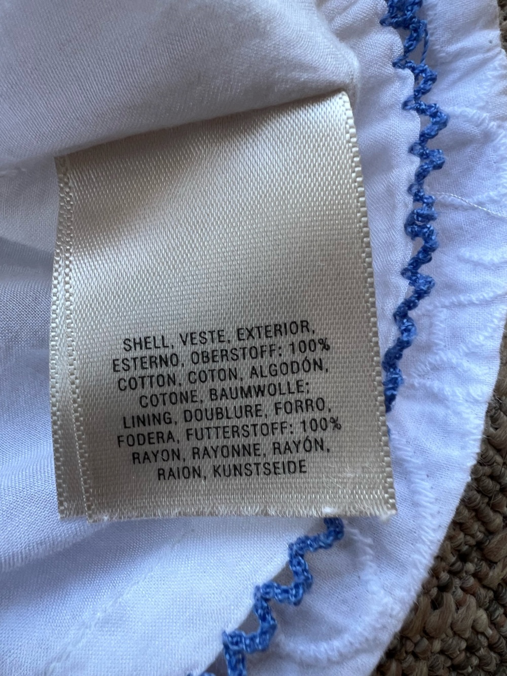 Anthropologie Vanessa Virginia Embroidered Floral Tank Top Size 10 White - Picture 8 of 10